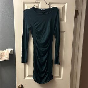 Express Green Long Sleeve Dress